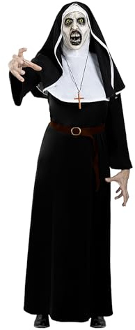 Funidelia Disfraz Oficial de La Monja Valak para hombre y mujer, Incluye túnica, cofia, cinturón, crucifijo, The Nun - Traje para adultos para fiestas, Carnaval y Halloween - Talla XL