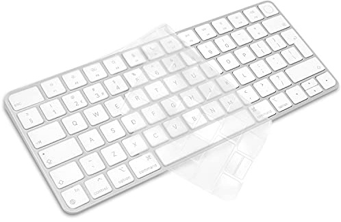 Arisase Cover per tastiera in TPU ultra sottile per Apple iMac 2021 Tastiera magica con chip M1 da 24 pollici con Touch ID (modelli A2449 e A2450) Accessori protettivi morbidi (Trasparente)