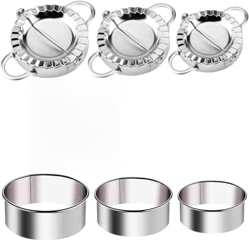 FYSL Dumpling Maker 6Pcs Stainless Steel Dumpling mMaker Set Dumpling Mould Ravioli Maker for Dumpling Ravioli Pastry Empanadas