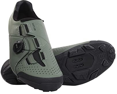SHIMANO SH-XC300 High Value XC Mountain Bike Shoe, Olive, 6.5-7 Men (EU 40)