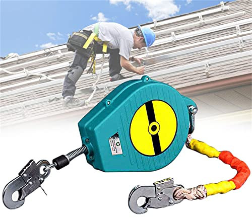 Anticaídas Dispositivo Retractil 3m/5m/7m/10m/15m,Dispositivo Anticaída Auto-retráctiles,Cuerda Anticaidas Herramientas Con Bloqueo Doble,Equipo Personal De Protección Contra Caídas Para Andamio(