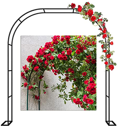 LYAH 120CM 140CM 180CM Metall Rosenbogen Gartenbogen 200CM 240CM 280CM 350CM Torbogen Pergola Rankhilfe Rankgitter Für Kletterpflanzen, Hochzeit Dekorationen Bogen, Freistehend (Size : 200x230x40CM)
