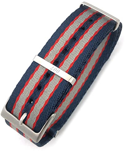 HEPUP Nato-Uhrenarmband aus Nylon, 20 mm, 21 mm, speziell für Omega-Uhr, Seamaster 007, Commander James Bond, 21 mm, Achat