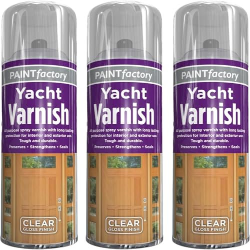 DIOXSTAR All Purpose Yacht Varnish, Fast-Drying Formula, Durable, Glossy Finish, UV Protection, Long-Lasting Performance, Both Indoors and Outdoors, (3 PCS)