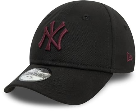 New Era New York Yankees MLB Gorra de béisbol para bebés Corona desestructurada Banda elástica Visera Curvada Logotipo del Equipo Sombrero Negro
