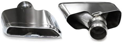 SPLACK Terminale di Scarico per BMW per G30 G31 525i 530i 540i 2018-2023 di Scarico in Acciaio Inossidabile Punta Silenziatore Auto Tubo di Scarico Finale Terminale Scarico Auto(Argento)