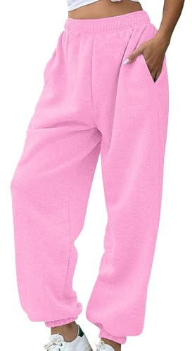 Snörbyxor dam, hög midja, termobyxor dam, vinterfodrade fritidsbyxor med fickor, dambyxor, löparbyxor, fleecebyxor, elastisk midja, sportbyxor, enfärgade joggingbyxor, stretch, vandringsbyxor