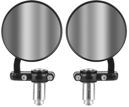 Motocicleta Espejos Espejos Retrovisores Universales Para Manillar De Motocicleta De 22 Mm, Accesorios Para Motocicleta, 2 Piezas De Montaje En El Extremo Del Manillar.