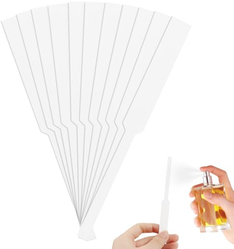 Qirvaten 600/1000 Pieces Perfume Test Strips, Disposable Perfume Paper Strips, White and Strong Absorbent, Essential Oils Test Card for Perfume Fragrances Scents Testing