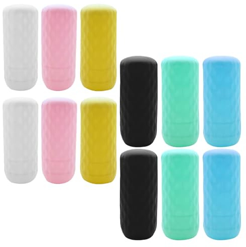 ARTIBETTER 12pcs Travel Shampoo Protector Silicone Bottle Sleeve for Leak Proof Suitcase Leak Protection Colour Coded Organisation and Non-slip Stretch Bottle Cover