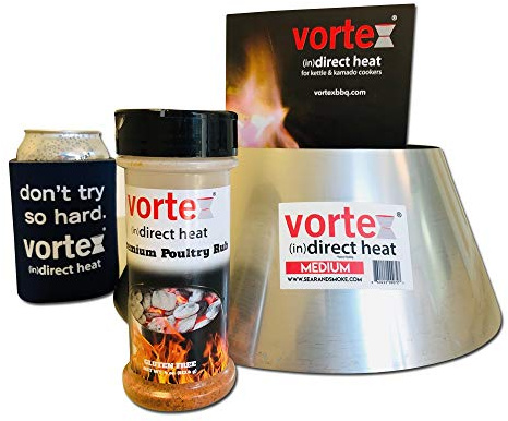 Genuine Medium BBQ Vortex Gift Pack for wsm Kettle 22 26.75 Big Green Egg kamado - 3 PC