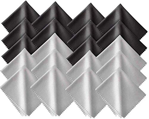 20 Stück Brillenputztuch Microfaser Optikerqualität,Mikrofaser Reinigungstücher,Brillen-Putztuch aus Mikrofaser,Mikrofaser Brillenputztuch,Microfaser Display Reinigungstuch