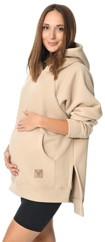 MijaCulture mammamode 2-i-1 amningströja & mammatröja amningströja Stella M014, Beige, S-M