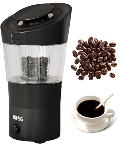 Tostadora de Café para Uso Doméstico, Tostadora de Granos de Café de Aire Caliente Pequeña Completamente Automática para Hornear Granos de Café, Rango de Ajuste de Tiempo: 3~25 Minutos