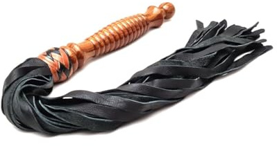 Sduxion Flogger Premium Leather Riding Crop: Equestrian Whip Leather Riding Flogger Whip (Style 5)