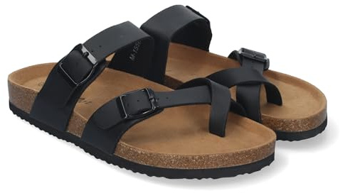 Sandale de Style Gladiateur pour Homme, Confortable, avec Une Semelle Bio, Une Semelle intérieure Anatomique et Une Boucle décorative, idéale pour Le Printemps et l'été. Noir Talla 41