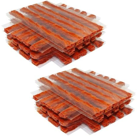 QUNNIE 60 pezzi striscia di riparazione pneumatici, tappo di gomma per riparazione pneumatici, riparazione pneumatici tubeless, riparazione di emergenza foratura striscia di pneumatici per auto, moto,