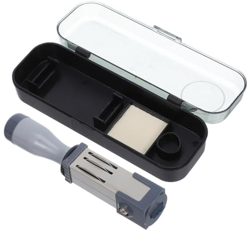 NUOBESTY Portable Self Inking Date Stamp Plastic Material Convenient for Office Use Reusable for Daily Numbering Tasks for Expiry Date Stamping