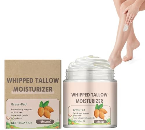 Crema idratante per il corpo con sebo di mandorle, Balsamo di Sego di Manzo, Allevia la Tenuta, Crema Viso Crema Corpo Lozione Corpo Crema Idratante per Tutti I Tipi Di Pelle