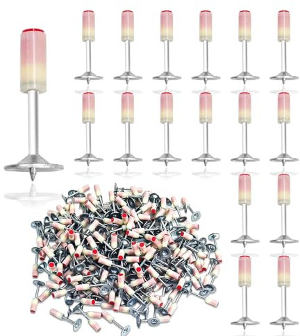 Paquete de 200 Clavos para Pistola de Clavos, 7,3 mm Clavos Redondos de Acero, Clavos Redondos para Pistola de Clavos, Adecuados para Pistolas de Clavos, Correctores de Alambre