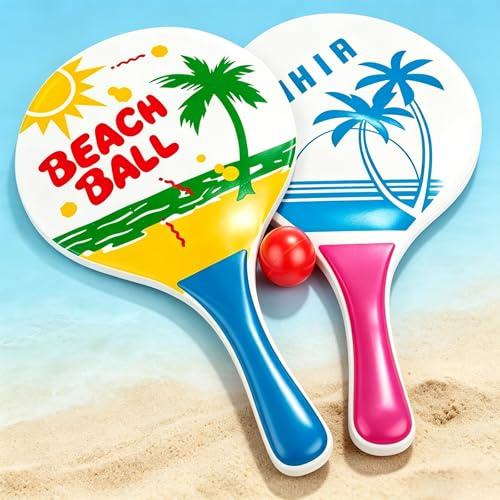 Moxychrony Bat and Ball Set, Outdoor Beach Play Set, Beach Bat and Ball