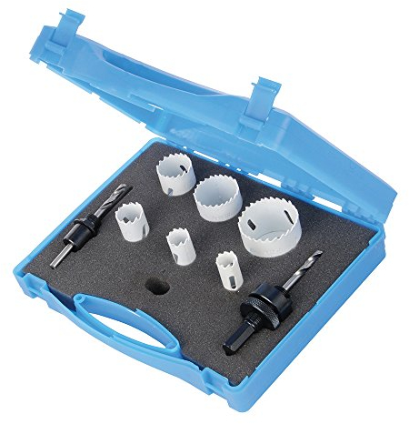 Silverline Tools 273220 - Juego de coronas bimetal para electricistas, 9 pzas 18 - 51 mm