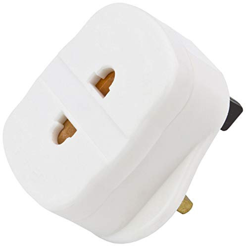 Shave Adapter Plug UK Electric Toothbrush Adapter Plug, 2 Pin To 3 Pin Electric Shaver Adaptor Socket Converter, White
