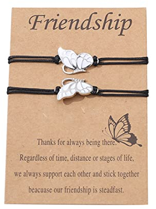 Schwester Armbänder Freundschaftsarmbänder Edelstahl Passende Armbänder, Geschenke für Mutter Tochter Schmetterlingsarmbänder