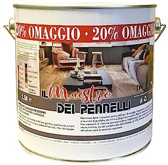 Impregnante legno esterni per ciclo cerato professionale ad acqua 2,5lt Maestro (Trasparente)
