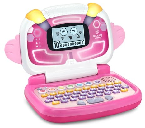 LeapFrog ABC and 123 Laptop for Preschoolers Ages 3-7 Years, Pink