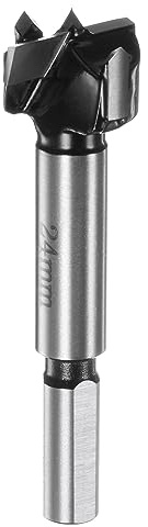 HARFINGTON Forstner Drill Bit 24mm (15/16) K30/C1 Tungsten Carbide Tip Triangle Shank Wood Forstner Bit Opener Cutter for Hinge Hole Drilling Woodworking