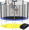 KINETIC SPORTS Trampolin Outdoor 'Salto Plus' Ø 335 cm – TÜV Rheinland geprüft, Komplett-Set für Kinder, USA Sprungtuch, Netz, Randpolster, Leiter – bis 150 kg, Blau