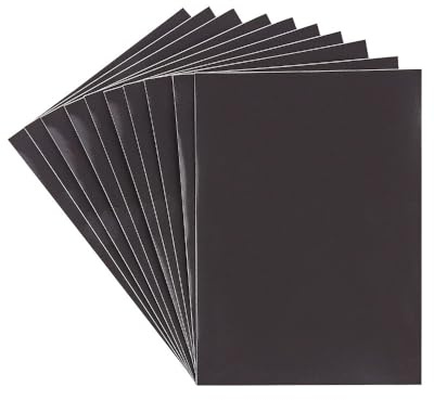 Ideen mit Herz Hojas magnéticas, placas magnéticas, autoadhesivas, 0,6 mm de grosor, 10 unidades, ideales para guardar plantillas de estampado y troquelado (Din A6)