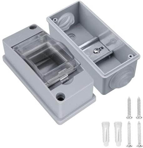 Luabue Wasserfest Verteilerkasten IP65 Aufputz für 2 Module, Geeignet für Gärten, Bauernhöfe, Ladesäulen, Feuchtraum