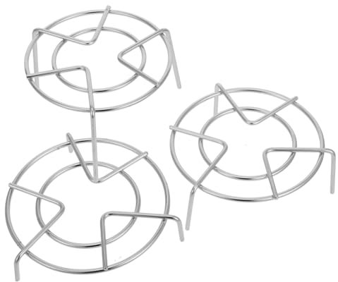 Cabilock Rejilla Para Cocinar De Acero Inoxidable Trifásica 14 Cm Altura Variable (3 Cm, 5 Cm, 7 Cm) Soporte Resistente Para Olla Vaporera Eléctrica Adecuado Para Cocina Al Vapor Juego De 3 Piezas