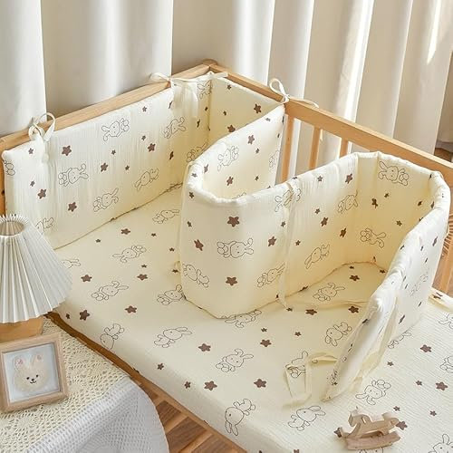 ENAZKLADB Babybett Umrandungen, Bettumrandung Babybett, Bettumrandung Kinderbett, Bettnestchen Umrandung, Stubenwagen Umrandung, Baby Bettumrandung, Kinderbett Umrandung