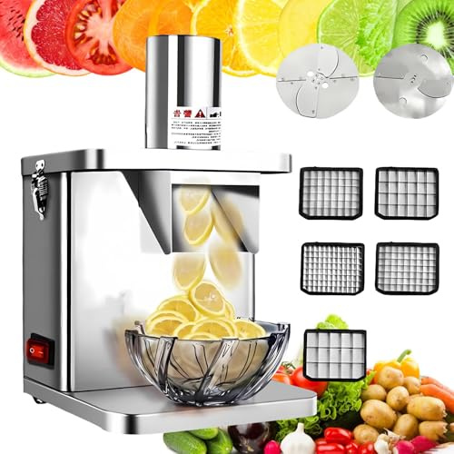 Lissontine Tritatutto Elettrico Professionale Ad Alta capacità, Tritaverdure Automatico con Funzione Pulsata, Veloce E Sicuro per Tutti I Tipi di Frutta E Verdura, Corpo in Acciaio Inox
