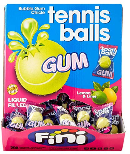 Fini Tennis Balls Gum caja 200 unidades.