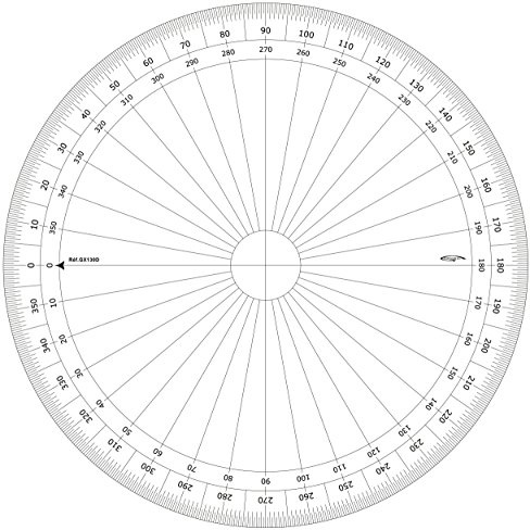GRAPHOPLEX - Goniometro rotondo, 30 cm, trasparente