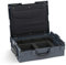 Werkzeugbox leer Kunststoff | L BOX 136 (anthrazit) inkl. Laptop Einsatz & Dokumentenkarte | Werkzeugkiste leer groß | Laptoptasche Alternative