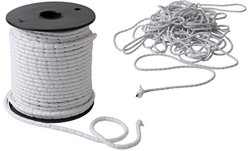 IPEA Filo Piombato per Tende – Pesante 25 G/MT - Made in Italy - 10 metri – Corda Piombata per Tende Tendaggi Tessuti Zanzariera – Treccia Piombo – Peso Zavorra – Bianco – 25 G/MT