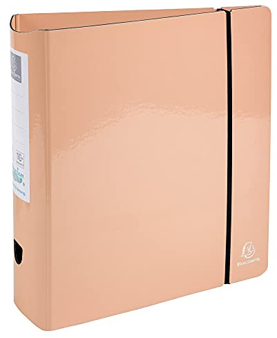 Exacompta - Ref. 53764E - 1 Aquarel Prem'Touch lever arch file - Rounded spine 80mm - A4 - Assorted colours - Coral
