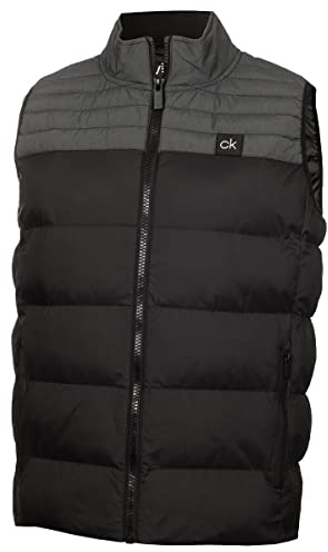 Calvin Klein Hombre Voltron Chaleco Golf Repelente al Agua - Negro - XL