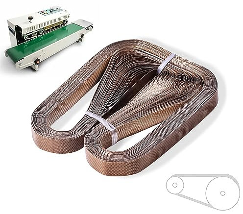 KitchenRaku 50pcs Band Sealer Belts for FR-770 Continuous Band Sealer,PTFE Teflon Tape for Automatic Horizontal Sealing Machine (750mm x 15mm x 0.2mm)