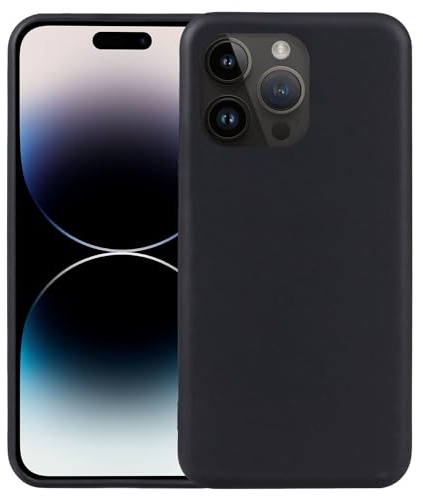 Wigento Für iPhone 15 Silikon TPU Schutz Handy Hülle Tasche Etui Cover Schwarz