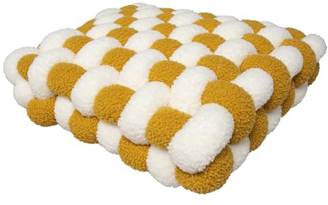 Cuscino Decorativo Morbido Cuscino Peluche Nodo Palla Cuscino Annodato Cuscino Nodo Cuscino Decorativo Cuscino soffice Cuscino Decorativo Intrecciato per Divano, Letto, Decorativo,N,30×33×12CM