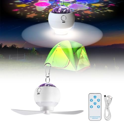 Camping Ventilator Mit Akku, Led Campinglampe, Zeltlampe Camping Licht , Campinglampe Tragbar, Camping Zubehör, Akku Ventilator Mit Fernbedienung Outdoor Lampe Für Den Garten Zelte, Angeln, Wandern