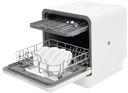 Freistehender Tischgeschirrspüler Mini Geschirrspüler mit 6L Wassertank,Spülmaschine Klein,Touch Control, Platz für 4-6 Maßgedecke, für Wohnungen, Schlafsäle, Camping