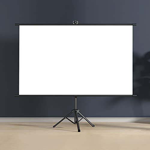 Écran de projection sur pied avec trépied - Écran de projection intérieur et extérieur pour film ou présentation au bureau - Écran portable mobile sans plis HD 4:3/16:9 avec trépie,100inch 16:9