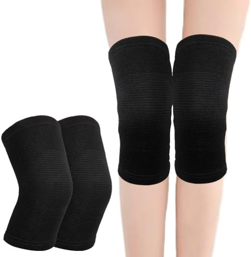CREATCABIN 1 par de Rodilleras Deportivas Térmicas Calentadores de Rodilla Mangas de Compresión Atletismo Soporte de Pierna Almohadilla Protectora para Deportes Al Aire Libre Alivio del Dolor 27x15cm
